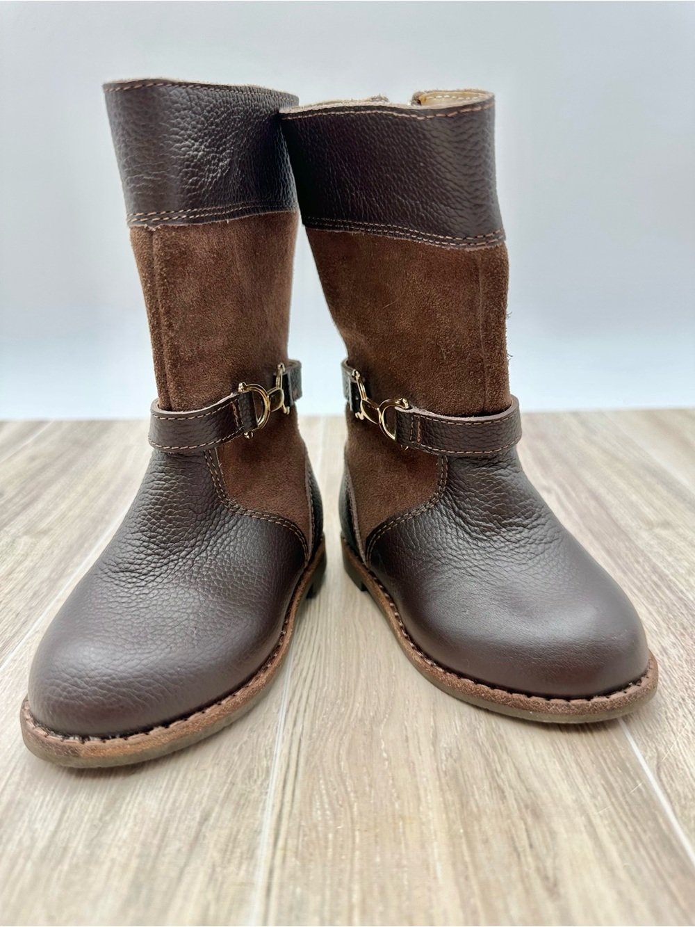 Janie and Jack Brown Leather Suede Riding Boots Equestrian | Toddler Size 4